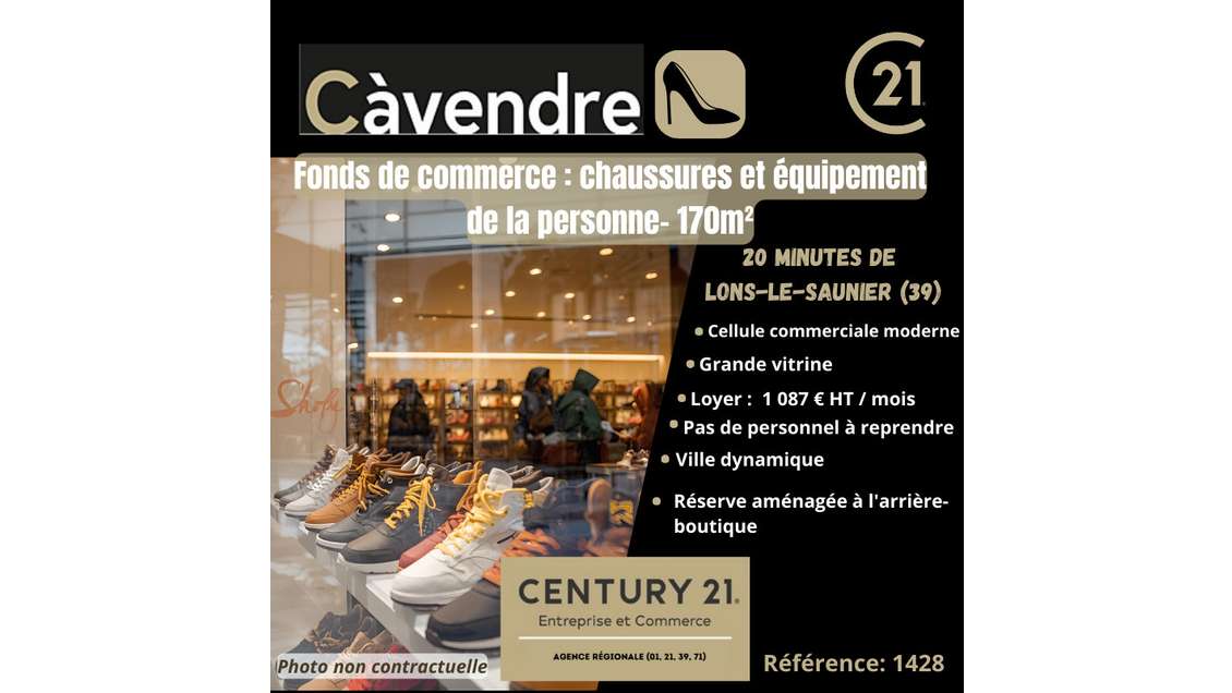 Cession FDC vente de chaussures ville dynamique 39