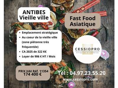 Vente Restauration rapide à Antibes