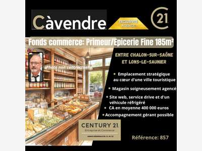 Vente FDC primeur épicerie fine ville touristique 
