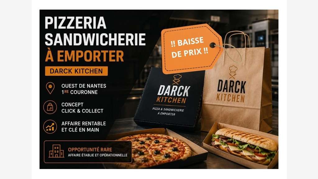 Vente pizzeria sandwicherie à emporter à Coueron