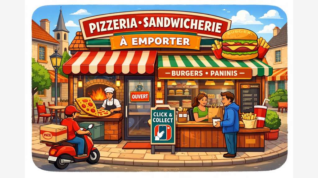 Vente pizzeria sandwicherie à emporter à Coueron