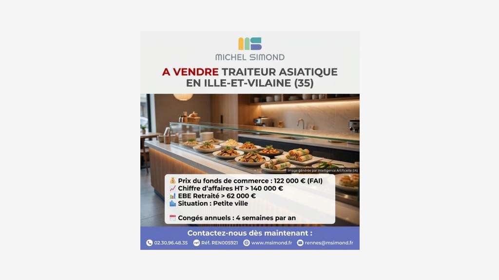 TRAITEUR ASIATIQUE: VENTE SUR LES MARCHÉS ET AUX 