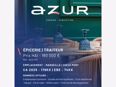 VENTE Épicerie Traiteur d'exception Vieux-Port