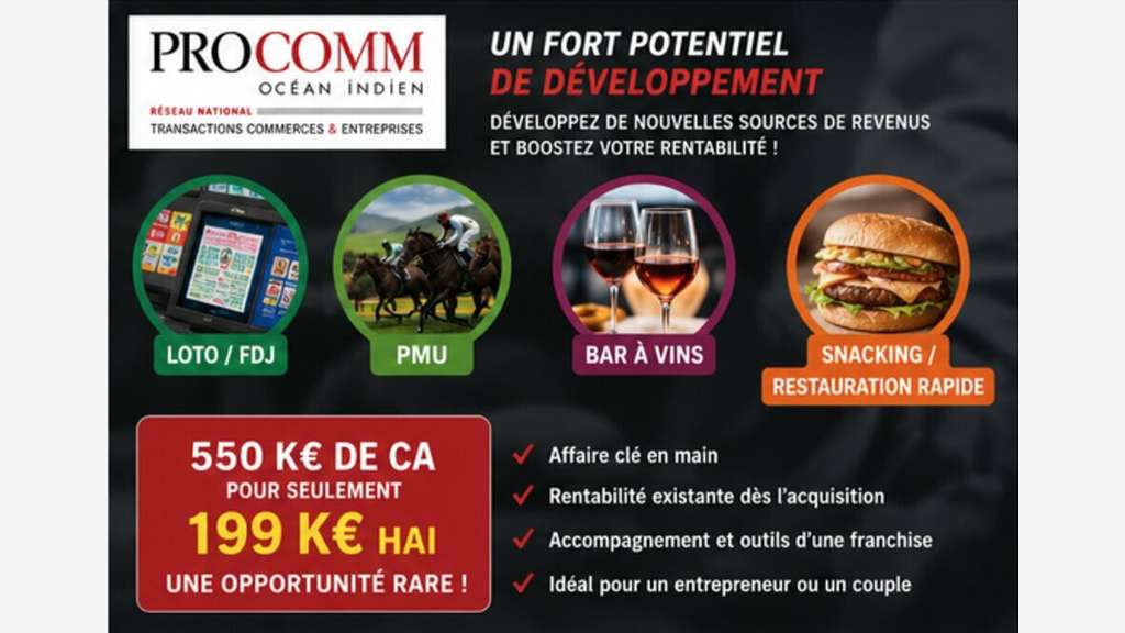 Epicerie multi activités à vendre à Saint-Pierre