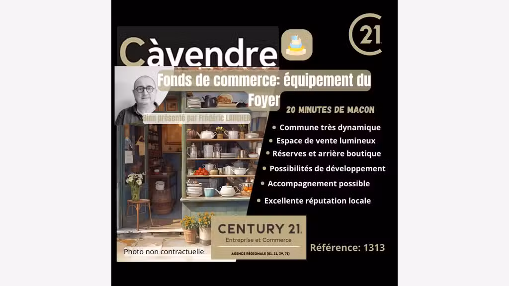 Vente FDC culinaire et arts de la table à Macon