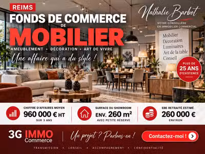 Vente FDC mobilier et décoration rentable à Reims