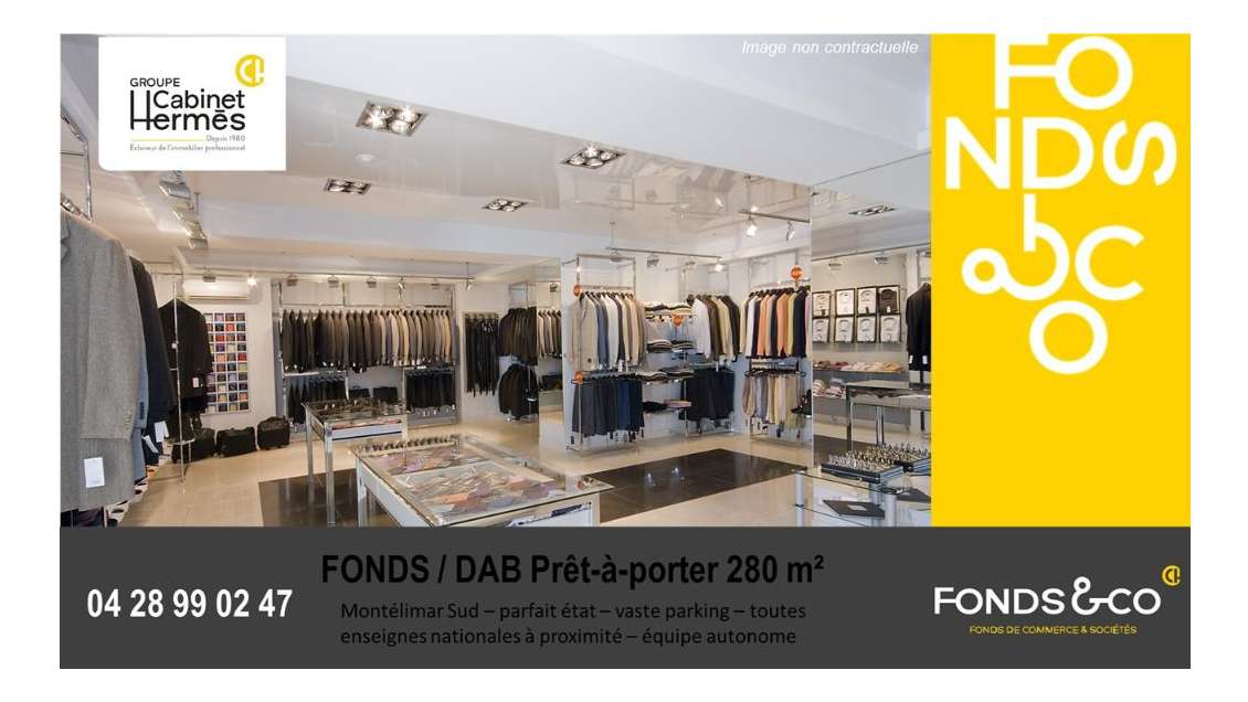 Vente FDC prêt à porter ou DAB à Montélimar