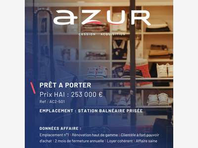 VENTE Boutique Prêt-à-Porter Emplacement N°1