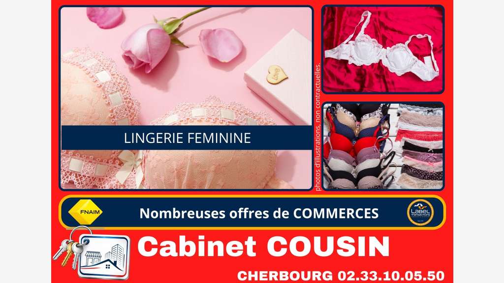 Vente boutique lingerie féminine en Centre Manche