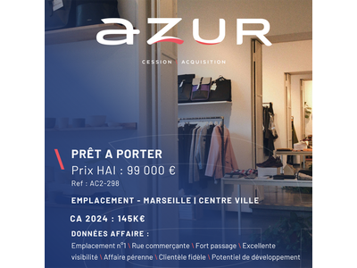 Vente Habillement - Textile à Marseille 1er