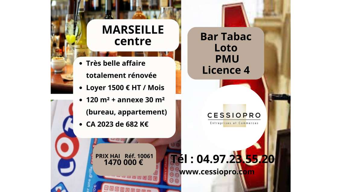 AV très belle Affaire bar Tabac Marseille Centre