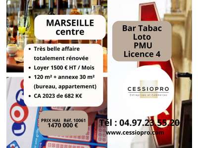 Vente Bar - Brasserie - Tabac à Marseille 1er