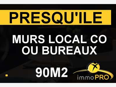 Vente murs local co vides 88m² vitrine Presqu'ile 