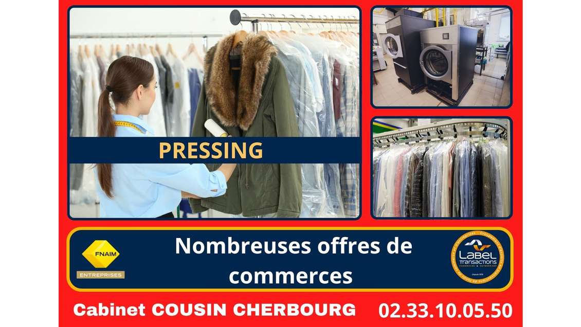 Vente pressing couture en centre ville dept Manche