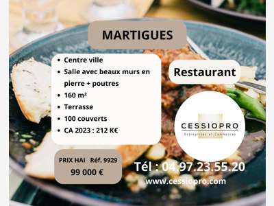 AV restaurant 100 couverts Martigues centre ville