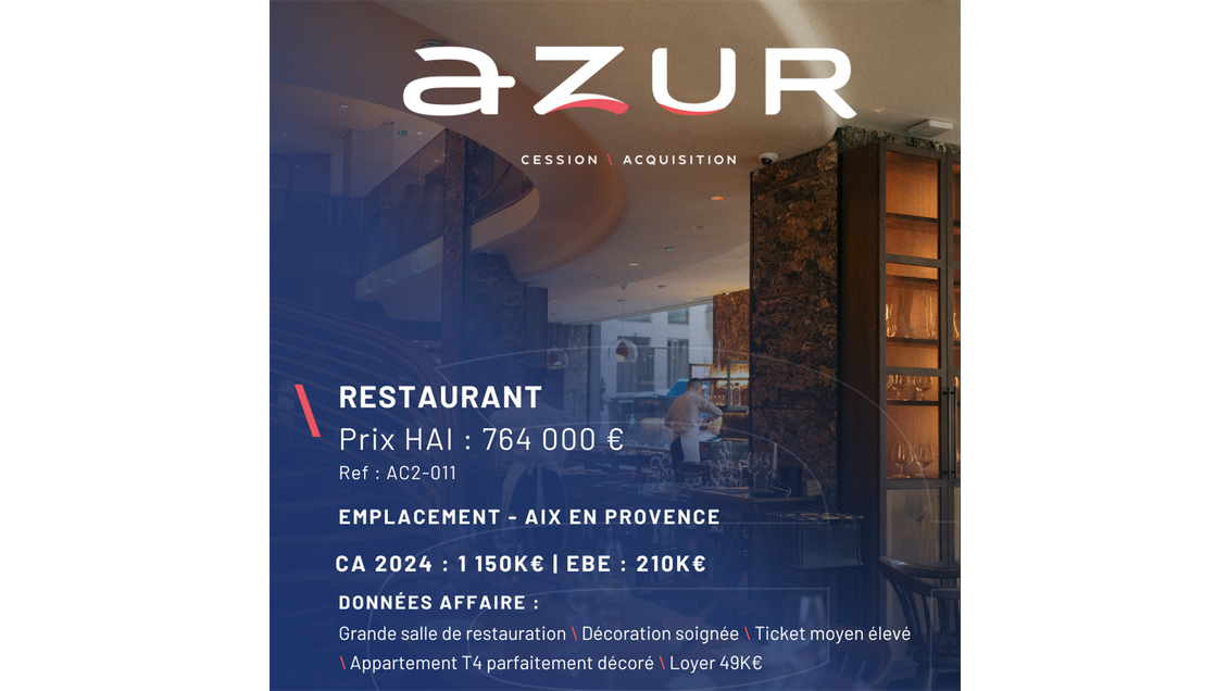 VENTE Restaurant à Aix-en-Provence