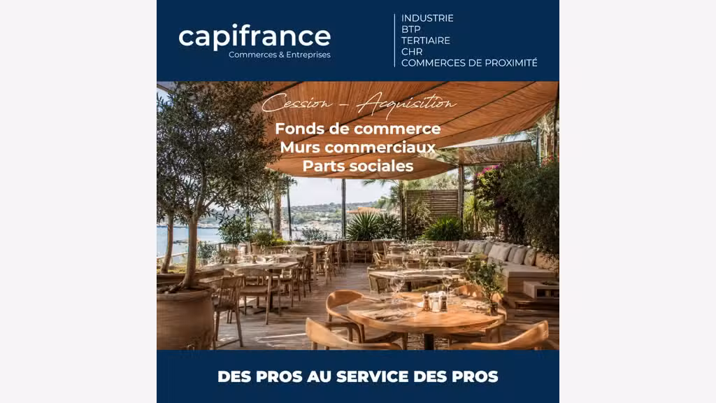Vente FDC restaurant traditionnel Est Marseillais