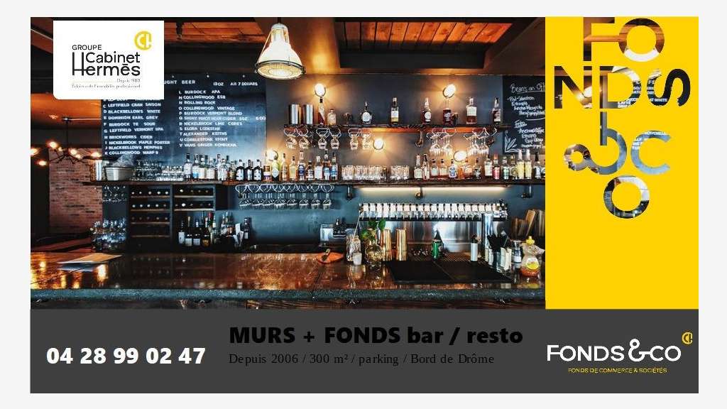 Vente fonds + murs bar restaurant Aouste sur Sye