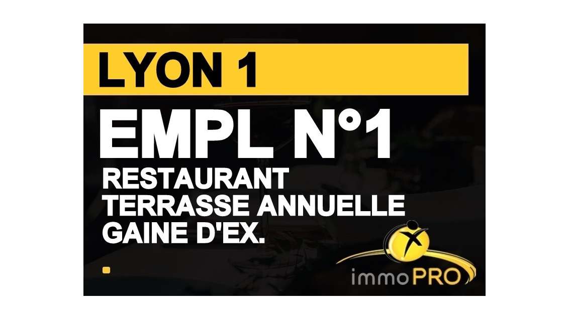 Vente restaurant avec gaine emplacement N°1 à Lyon