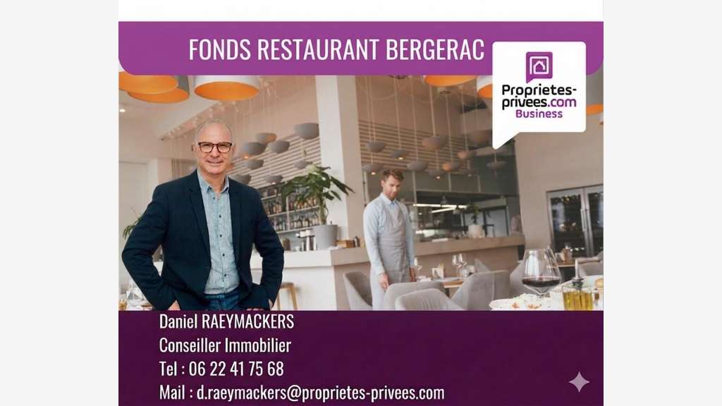 BERGERAC - RESTAURANT 120 COUVERTS AVEC TERRASSE