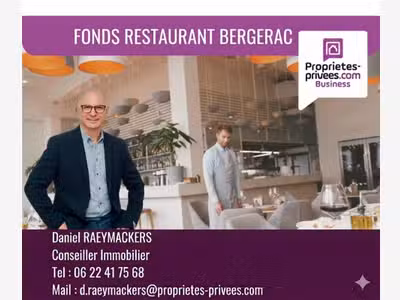 BERGERAC - RESTAURANT 120 COUVERTS AVEC TERRASSE