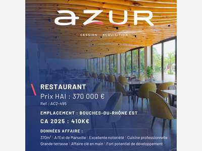 Vente restaurant grande terrasse prox. Marseille