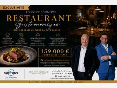 Vente FDC restaurant gastronomique Cambo-les-Bains
