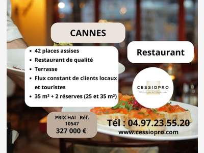 AV restaurant de qualité terrasse bel empl Cannes