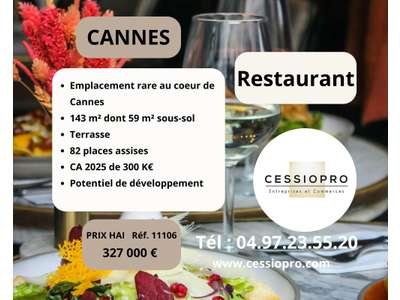 Vente Restaurant à Cannes