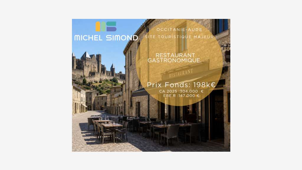 Cède restaurant de charme au centre de Carcassonne
