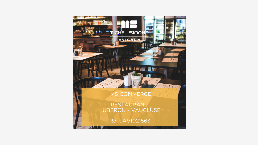 Cession restaurant empl attractif Luberon Vaucluse