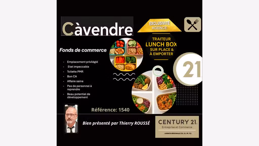 Vente restaurant traiteur à Chalon Sur Saône