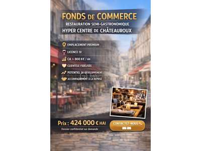 Vente Restaurant à Châteauroux