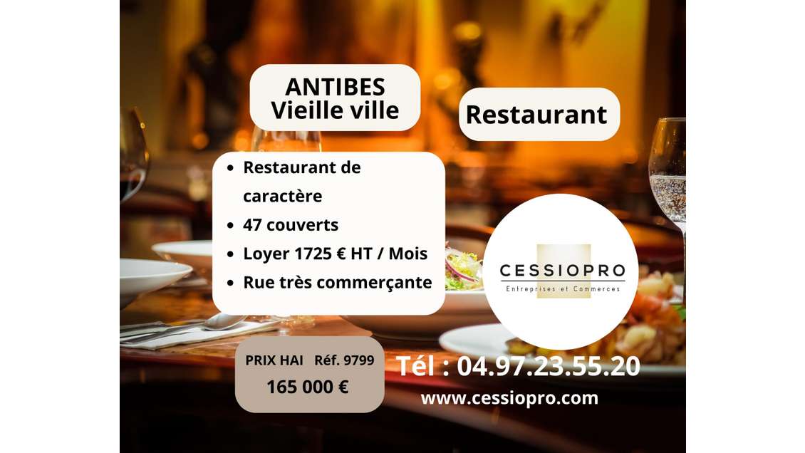 AV restaurant de caractère vieille ville Antibes