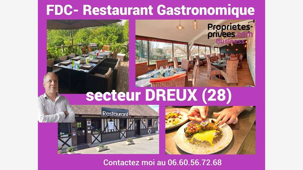 Vente restaurant gastronomique 120m² secteur Dreux