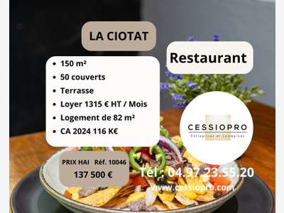 Vente restaurant et appartement à la Ciotat