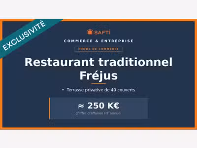 Vente restaurant tradi de 60m² + terrasse à Fréjus