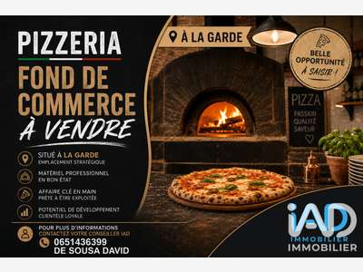 Vente pizzeria rénovée + terrasse à La Garde