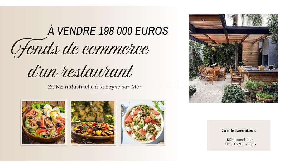 Vente restaurant en za dynamique La Seyne-sur-Mer