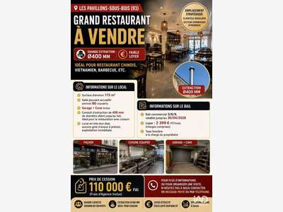 AV restaurant extraction aux Pavillons-sous-Bois