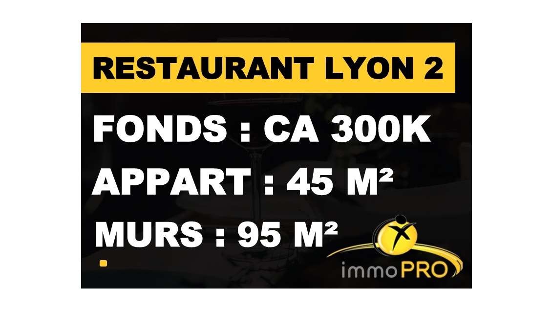 Vente restaurant clé en main en presqu'île de Lyon