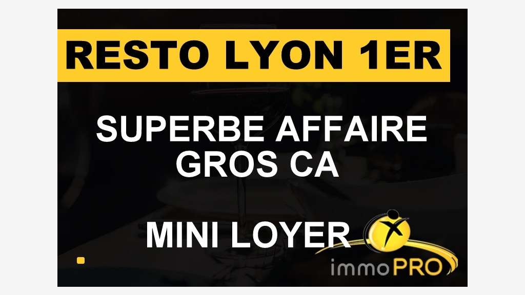 Vente restaurant 70m² emplacement idéal Lyon 1er