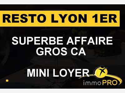 Vente restaurant 70m² emplacement idéal Lyon 1er
