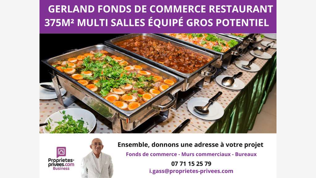 Vente restaurant de 375m² à Lyon 69007 Gerland