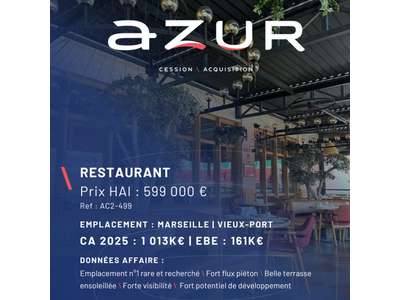 Vente Restaurant à Marseille 1er