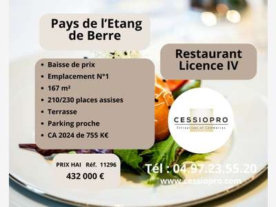 Vente restaurant Lic IV 137m² empl N°1 Martigues