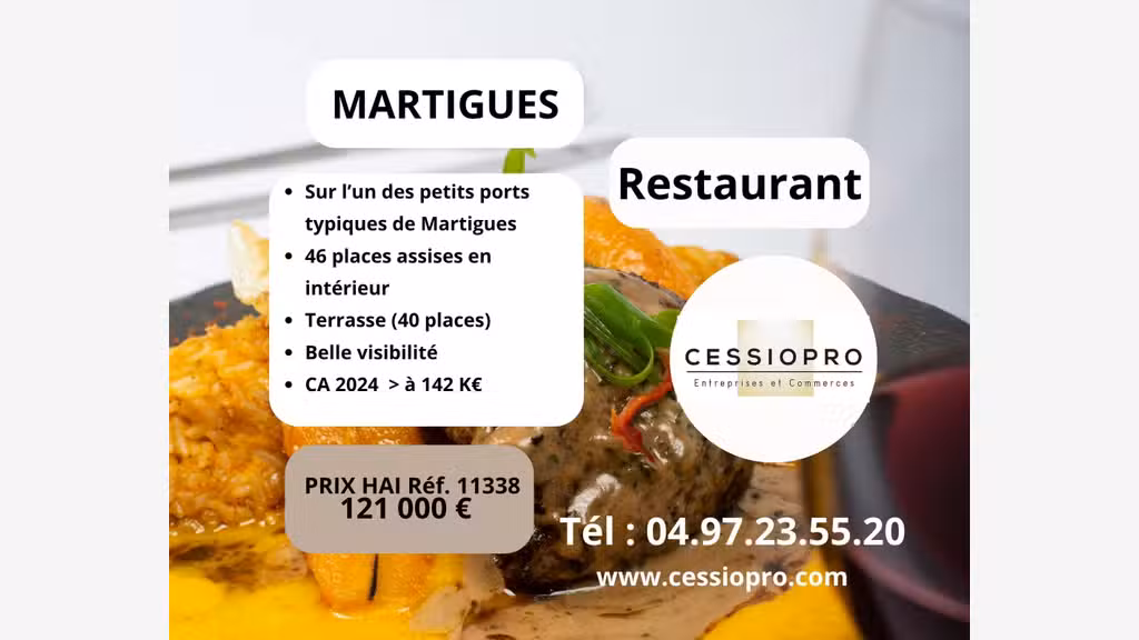 AV charmant restaurant sur les quais de Martigues