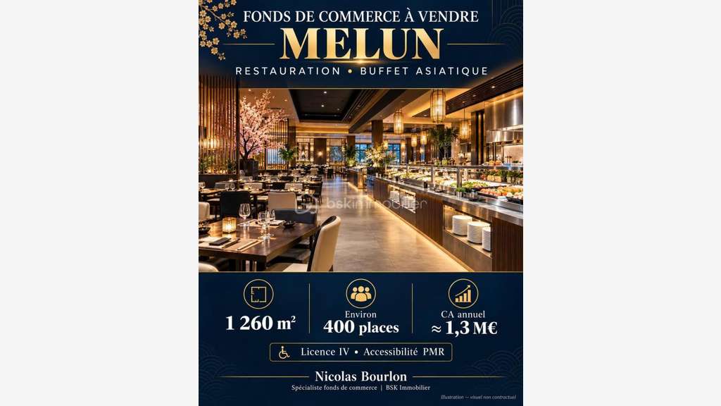 MELUN CENTRE-VILLE -- RESTAURANT DE 1 260 M² --