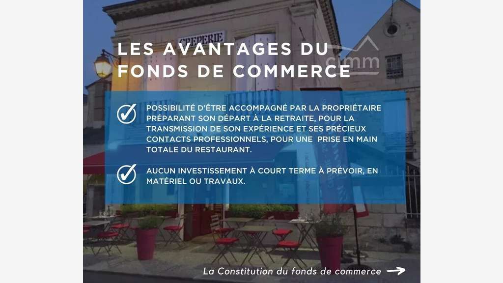 Crêperie gastronomique à vendre à Montsoreau