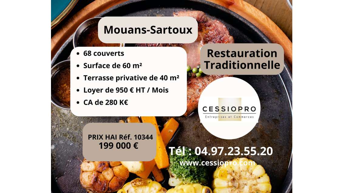 Vente restaurant pizzeria snack à Mouans-Sartoux